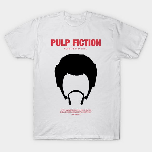 Pulp Fiction Jules Winnfield Movie Silhouette T-Shirt by Rebus28